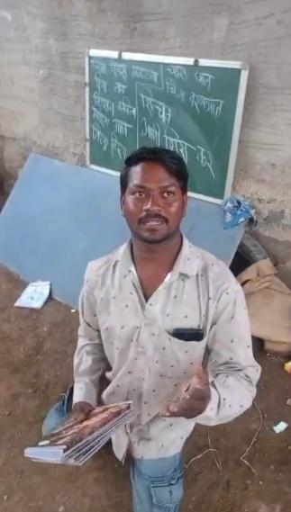 Mr. Ananda More conducting an evening literacy session
