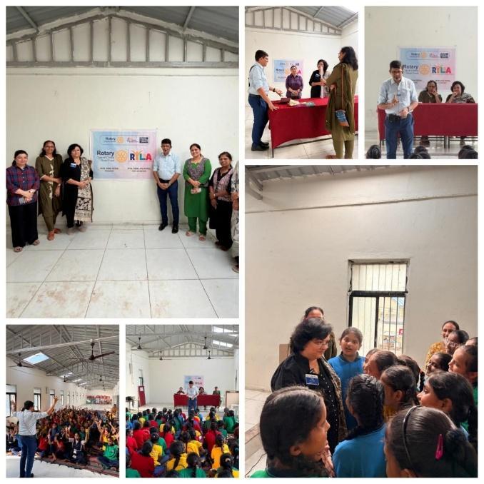 RYLA Coordinator Rtn. Gaurang Patel conducting motivational mental health exercises
