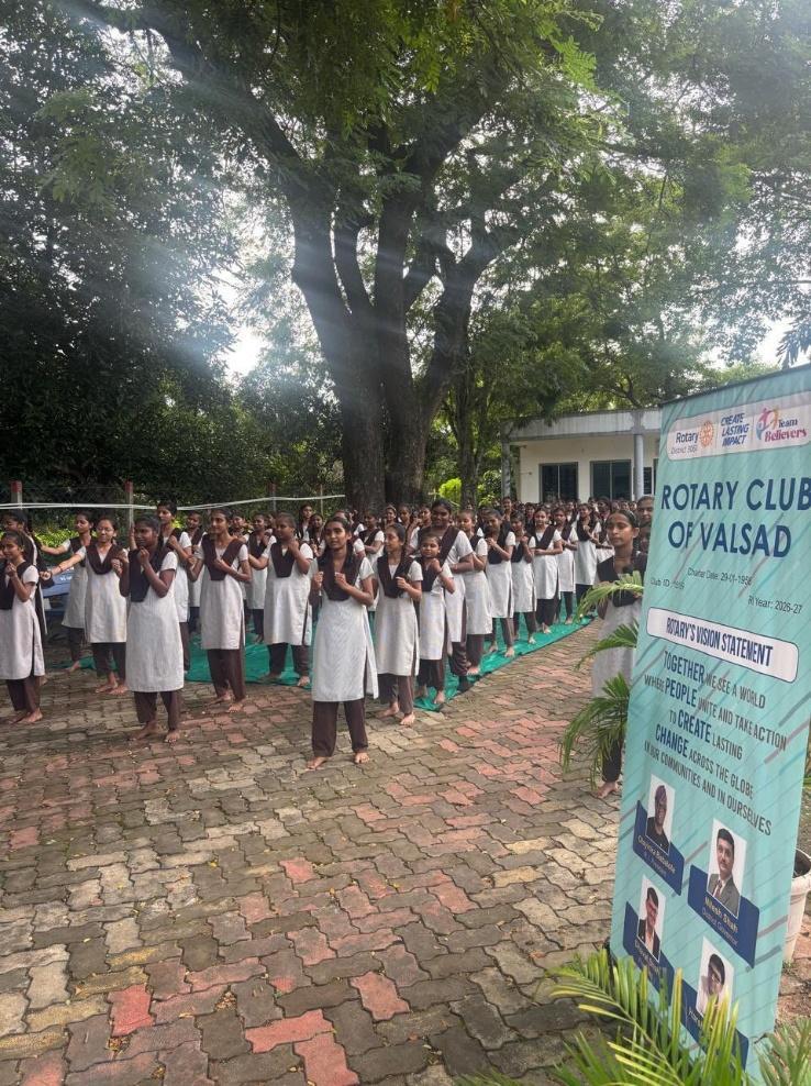 Assembly of 310 girl students learning good touch and bad touch awareness